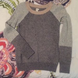 J Crew gray Color-block sweater. Sz M